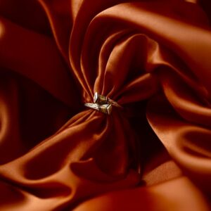 Bague Ouverte Ajustable à Deux Pierres Effet Corne de Bœuf